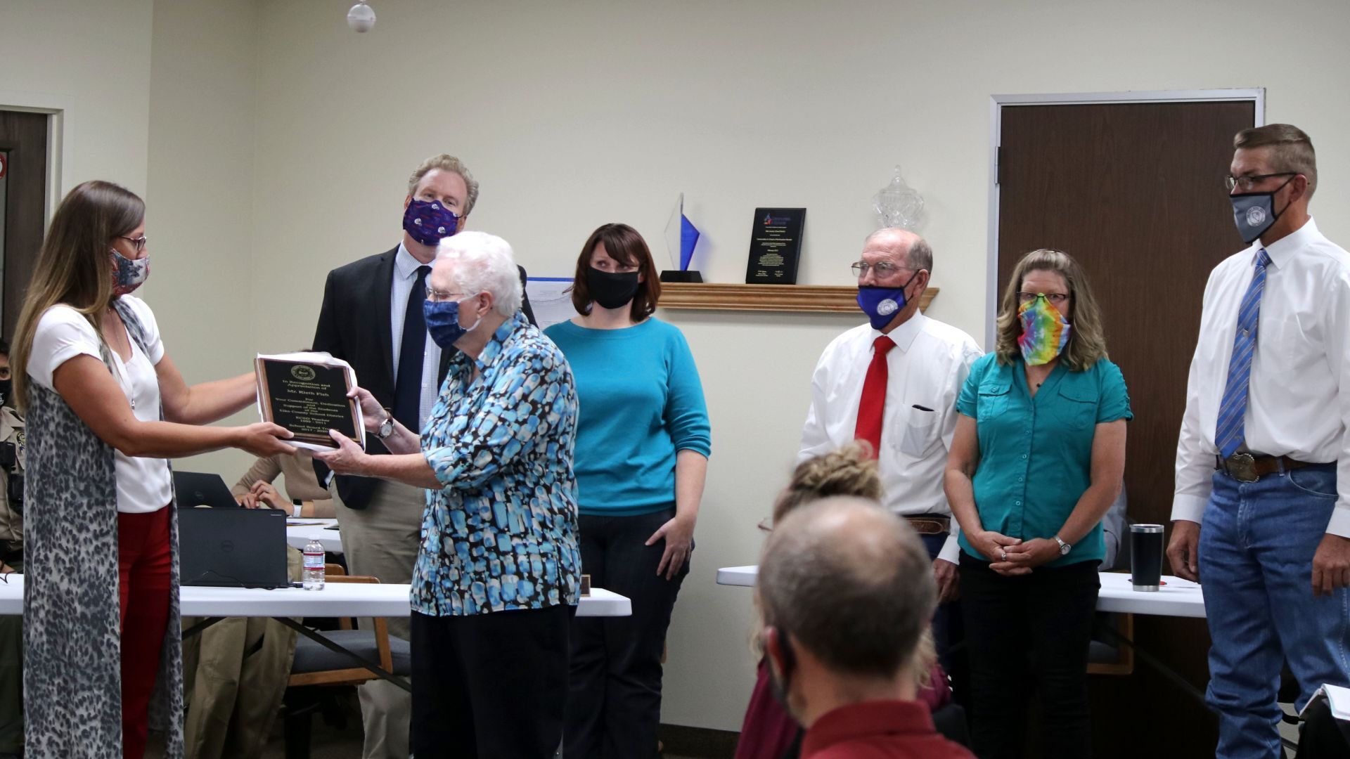 Elko County school board presentation to Susan Fish